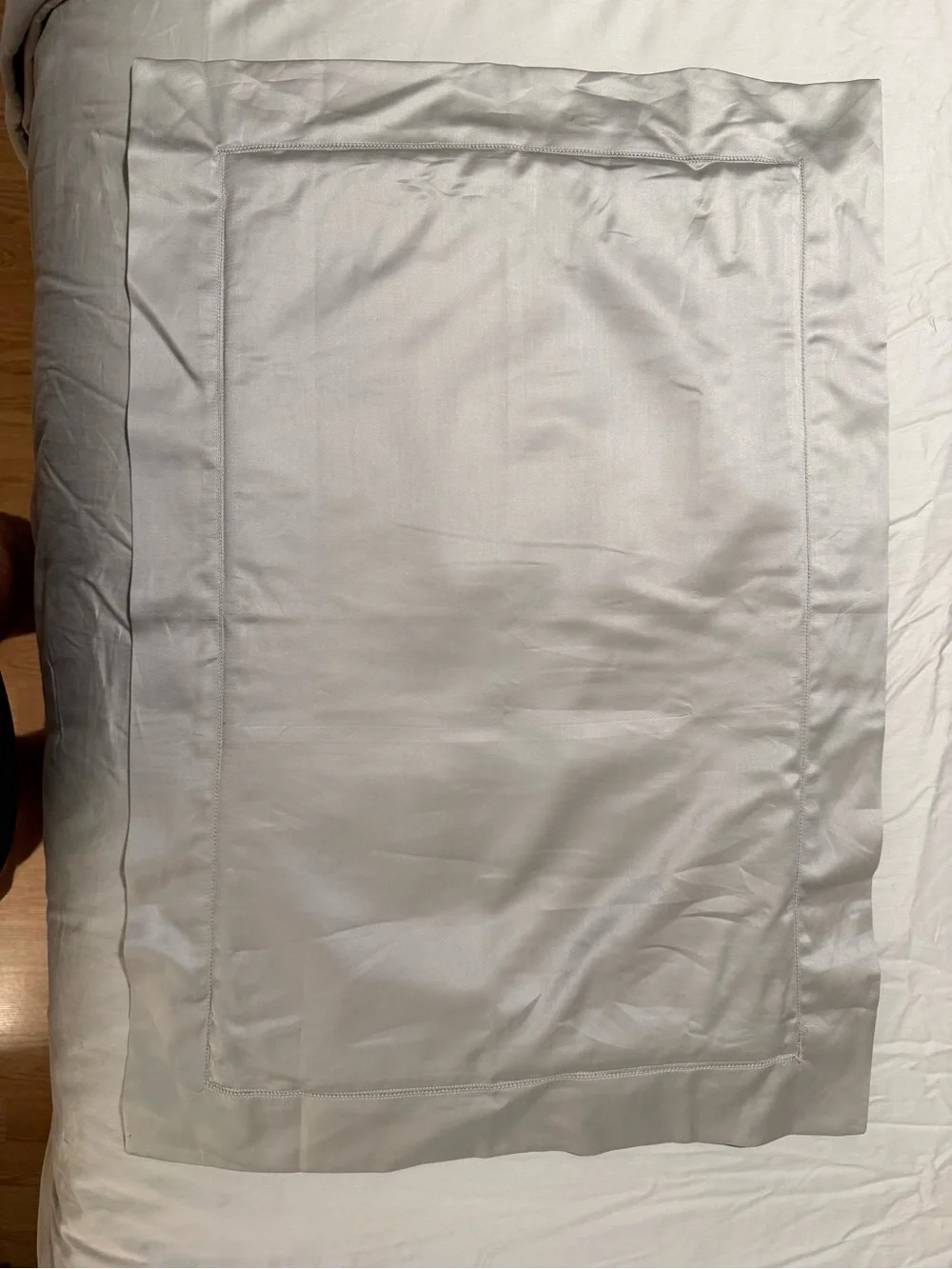 Restoration Hardware Silver Satin Pillow Shams
